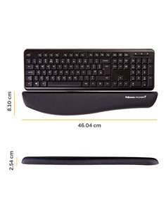 Poggiapolsi da tastiera in FoamFusion Microban PlusTouch nero Fellowes 9252103 FELLOWES MOUSEPAD E POGGIAPOLSI 2