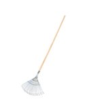 Scopa per erba e foglie 22 denti - manico 120cm 3993