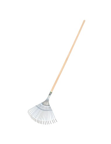 Scopa per erba e foglie 22 denti - manico 120cm 3993