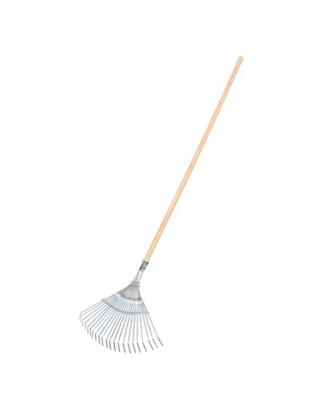 Scopa per erba e foglie 22 denti - manico 120cm 3993