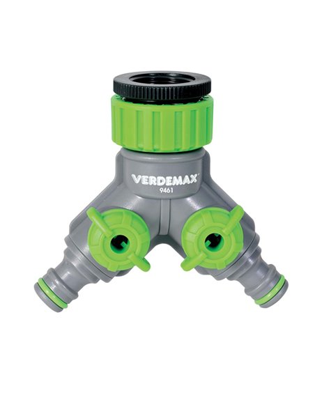 Raccordo rubinetto a 2 uscite regolabili 9461 Verdemax IRRIGAZIONE
