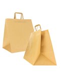 Scatola 150 Shoppers carta craft 36x32x36cm Flat Maxi avana 087424