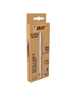 Penna sfera con cappuccio Cristal® Re'New 1mm blu BIC® 997202