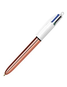 Scatola 12 penna sfera a scatto 4 Colori Rose Gold 1.0mm BIC® 504894 BIC A SCATTO 2