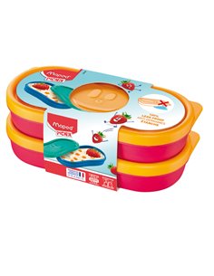 Set 2 Snack box rosa corallo Picnik Concept Maped 870901