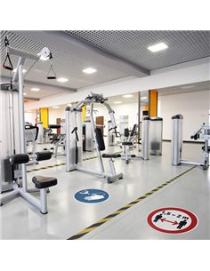 Nastro adesivo rimovibile per segnalazioni da terra 50mmx15m giallo/ner Durable 1043-130 2
