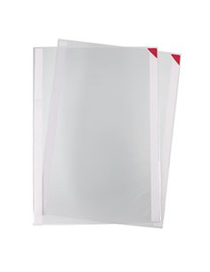 Confezione 5 tasche a L con retro adesivo f.to A4 rosse Djois B194770 Djois BUSTE PER IDENTIFICAZIONE E LEGGII