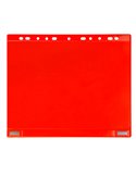 Conf. 5 Buste forate per supporti magnetici ad anelli f.to A4 rosso Djois B181123