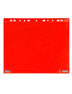 Conf. 5 Buste forate per supporti magnetici ad anelli f.to A4 rosso Djois B181123