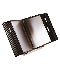Leggio antibatterico da tavolo + 10 buste f.to A4 nero Djois B434157 Djois BUSTE PER IDENTIFICAZIONE E LEGGII