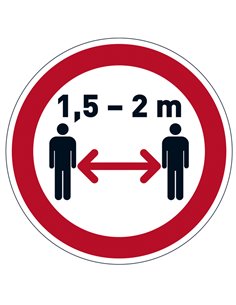 Pittogramma da pavimento rimovibile "Mantenere la distanza di sicurezza" 1041-03