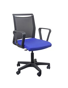 Sedia home/office Smart Light schienale in rete nero seduta blu c/braccioli LLE/BRN/EB Unisit SEDUTE OPERATIVE