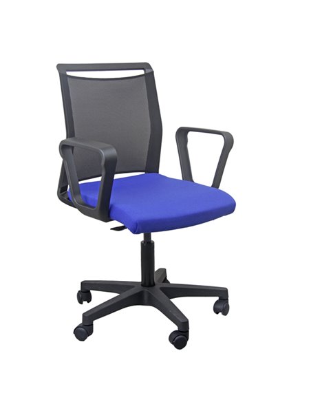 Sedia home/office Smart Light schienale in rete nero seduta blu c/braccioli LLE/BRN/EB Unisit SEDUTE OPERATIVE
