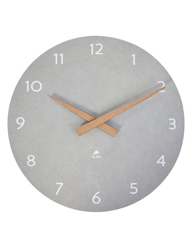 Orologio da parete Ø30cm grigio chiaro/legno HorMilena Alba HORMILENA G ALBA OROLOGI-BAROMETRI DA SCRIVANIA E DA PARETE