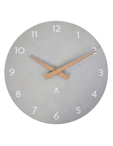 Orologio da parete Ø30cm grigio chiaro/legno HorMilena Alba HORMILENA G ALBA OROLOGI-BAROMETRI DA SCRIVANIA E DA PARETE