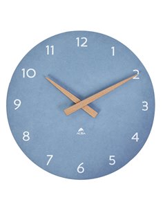 Orologio da parete Ø30cm blu chiaro/legno HorMilena Alba HORMILENA B ALBA OROLOGI-BAROMETRI DA SCRIVANIA E DA PARETE
