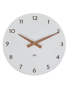 Orologio da parete Ø30cm bianco/legno HorMilena Alba HORMILENA BC