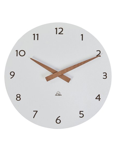 Orologio da parete Ø30cm bianco/legno HorMilena Alba HORMILENA BC