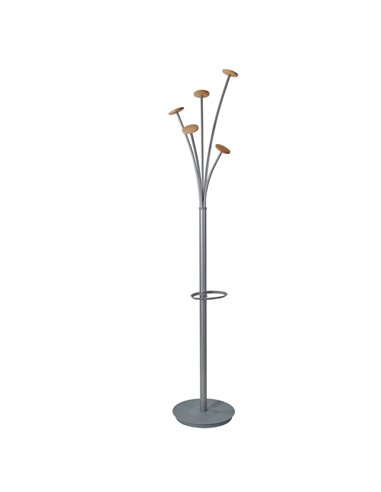 Appendiabiti a 5 posti 175cm grigio/legno chiaro Festival M Alba PMFESTW M ALBA APPENDIABITI