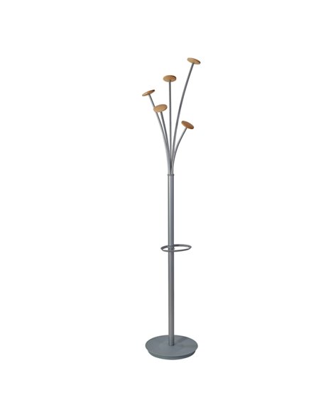 Appendiabiti a 5 posti 175cm grigio/legno chiaro Festival M Alba PMFESTW M ALBA APPENDIABITI