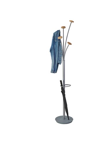 Appendiabiti a 5 posti 175cm grigio/legno chiaro Festival M Alba PMFESTW M ALBA APPENDIABITI