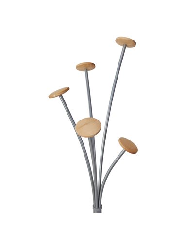 Appendiabiti a 5 posti 175cm grigio/legno chiaro Festival M Alba PMFESTW M ALBA APPENDIABITI