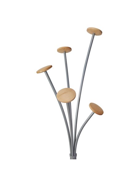 Appendiabiti a 5 posti 175cm grigio/legno chiaro Festival M Alba PMFESTW M ALBA APPENDIABITI