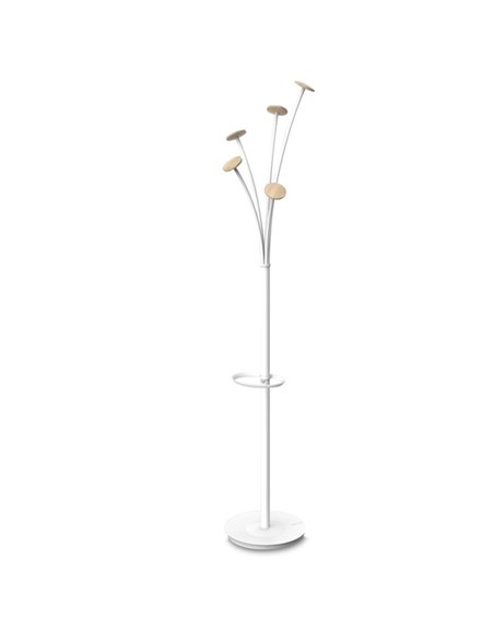 Appendiabiti a 5 posti 175cm bianco/legno chiaro Festival BC Alba PMFESTW BC ALBA APPENDIABITI