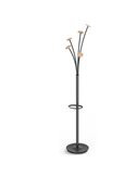 Appendiabiti a 5 posti 175cm nero/legno chiaro Festival N Alba PMFESTW N