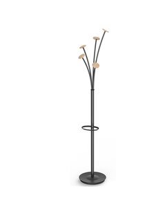 Appendiabiti a 5 posti 175cm nero/legno chiaro Festival N Alba PMFESTW N ALBA APPENDIABITI