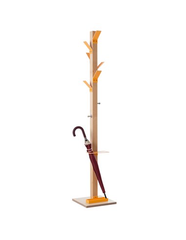 Appendiabiti a 6 posti legno/arancio EasyCloth K700005 PAPERFLOW APPENDIABITI