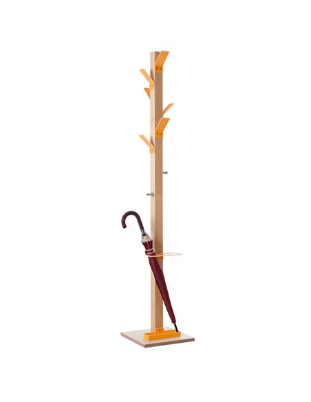 Appendiabiti a 6 posti legno/arancio EasyCloth K700005 PAPERFLOW APPENDIABITI