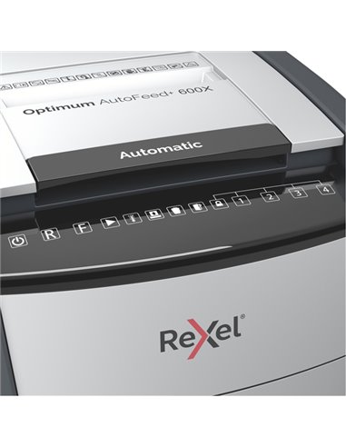 Distruggidocumenti a frammenti Optimum AutoFeed+ 600X Rexel 2020600XEU REXEL A FRAMMENTI E MICROFRAMMENTI