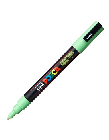 Marcatore UNI POSCA PC3M p.fine 0,9-1,3mm verde chiaro UNI MITSUBISHI M PC3M VC