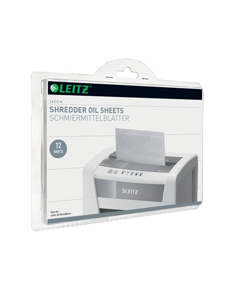 SCATOLA 12 FOGLI LUBRIFICATI PER DISTRUGGIDOCUMENTI Leitz IQ 80070000 LEITZ ACCESSORI PER DISTRUGGIDOCUMENTI