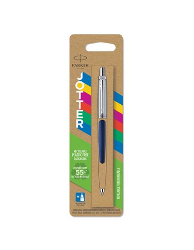 Penna a sfera Jotter Original punta M fusto blu navy Parker 2123427 PARKER SFERE E MULTIFUNZIONE