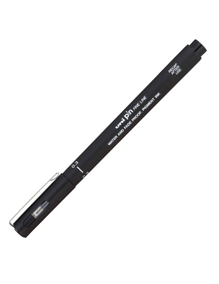 Pin fineliner nero punta 0.3mm Uni Mitsubishi M PIN103 N UNI MITSUBISHI FINELINER