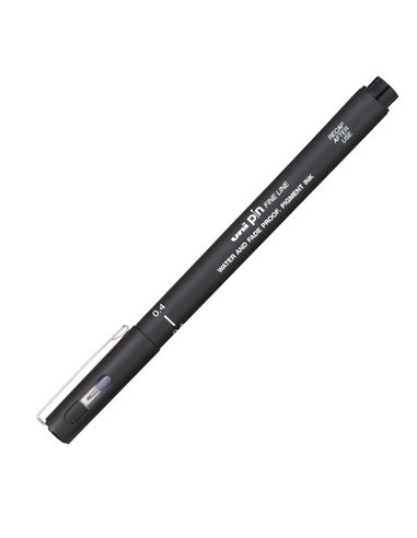 Pin fineliner nero punta 0.4mm Uni Mitsubishi M PIN104 N UNI MITSUBISHI FINELINER