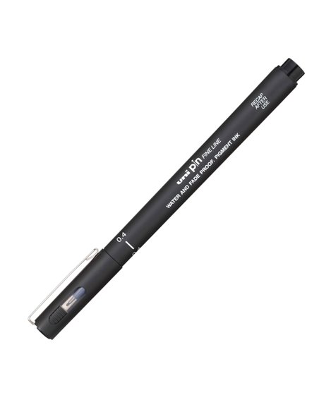 Pin fineliner nero punta 0.4mm Uni Mitsubishi M PIN104 N UNI MITSUBISHI FINELINER
