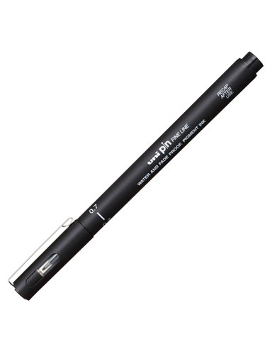 Pin fineliner nero punta 0.7mm Uni Mitsubishi M PIN107 N UNI MITSUBISHI FINELINER
