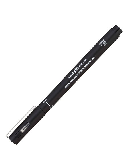 Pin fineliner nero punta 0.8mm Uni Mitsubishi M PIN108 N UNI MITSUBISHI FINELINER
