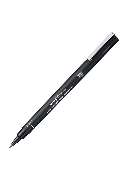 Pin fineliner nero punta Brush Uni Mitsubishi M PINBR N UNI MITSUBISHI FINELINER