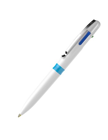 Penna a sfera Take 4 a quattro colori punta M fusto bianco Schneider P138049 SCHNEIDER MULTIFUNZIONE