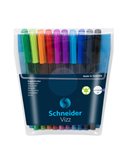 Astuccio 10 penne a sfera Vizz c/cappuccio punta M colori assortiti Schneider P102290