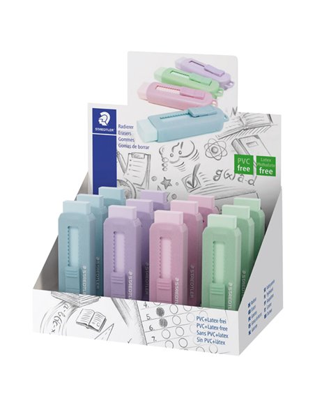Gomma a scorrimento Staedtler® eraser involucro colori pastello assortiti 525 PS1P-S