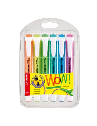Astuccio 6 colori evidenziatore SWING COOL FLUO STABILO 275/6-3