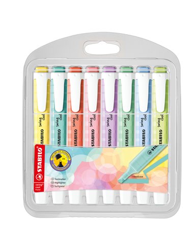 Astuccio 8 colori evidenziatore SWING COOL pastel STABILO 275/8-08-11 275/8-08-1