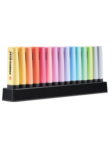 Deskset Pastel 15 evidenziatori Stabilo Boss colori ass. 7015-02 7015-02