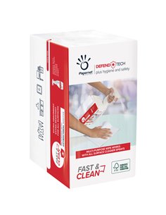 Pacco 100 panni a 2 veli 21,6x33,25cm FastClean Defend Tech 419295