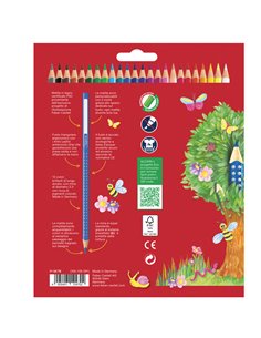 Astuccio 24 pastelli colorati acquerellabili Color Grip Faber Castell 112424 2